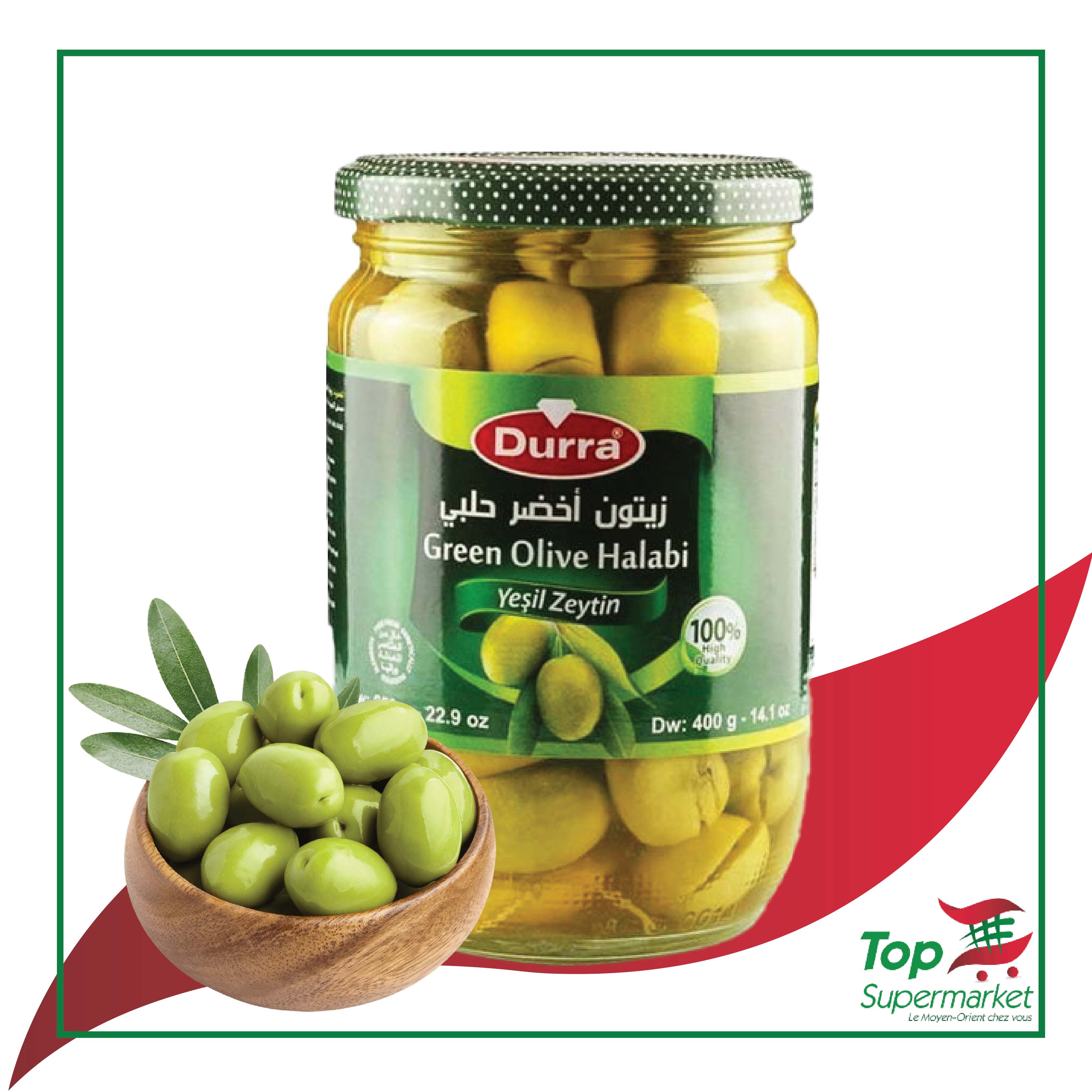 Durra olives vertes d'Alep 650gr